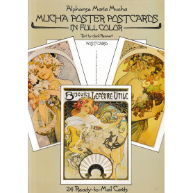 Mucha Posters Postcards in full color: 24 Ready-to-Mail Cards