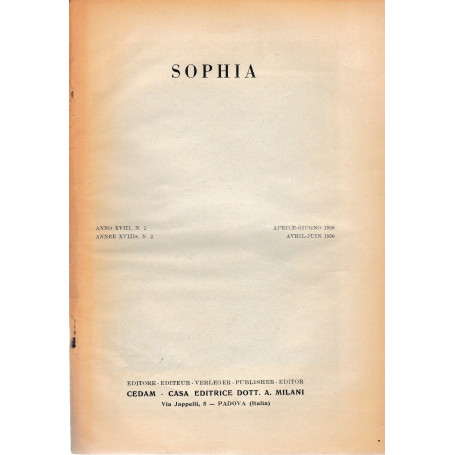 Sophia. Anno XVIII n. 2  Apr.-Giu. 1950