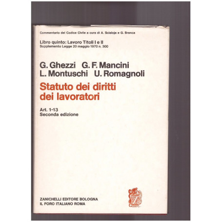 Statuto dei Diritti dei Lavoratori Art. 1-13