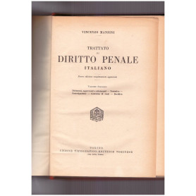 Trattato di diritto penale italiano Volume Secondo