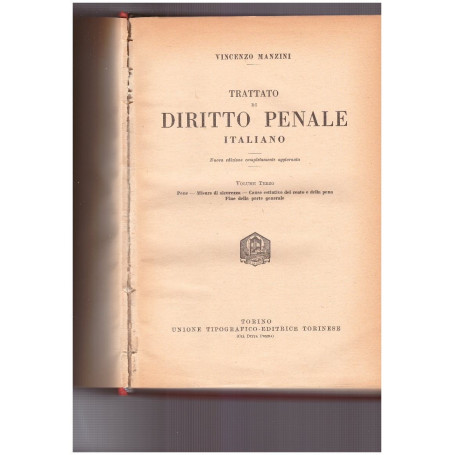 Trattato di diritto penale italiano Volume terzo