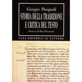 Storia della tradizione e critica del testo