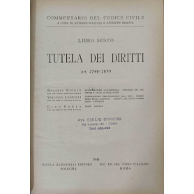 Tutela dei diritti Art. 2740-2899