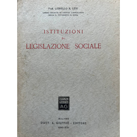 Istituzioni di legislzione sociale