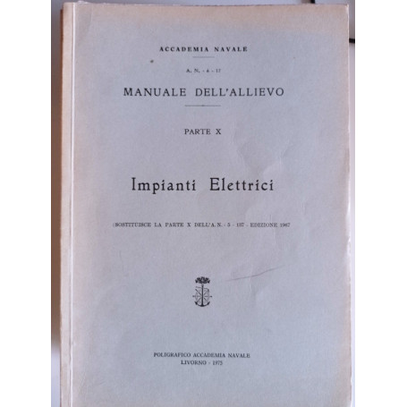 Manuale dell'allievo parte X Impianti Elettrici