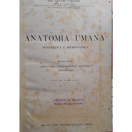 Anatomia umana sistematica e microscopica. Volume 1