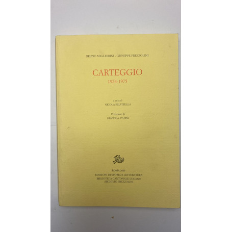 Carteggio 1924-1975