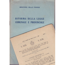 Riforma della legge comunale e provinciale