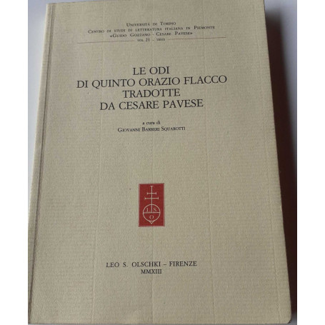 Le Odi di Quinto Orazio Flacco tradotte da Cesare Pavese