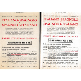 Dizionario fraseologico completo. Italiano-Spagnolo e Spagnolo-Italiano. Due volumi opera completa.