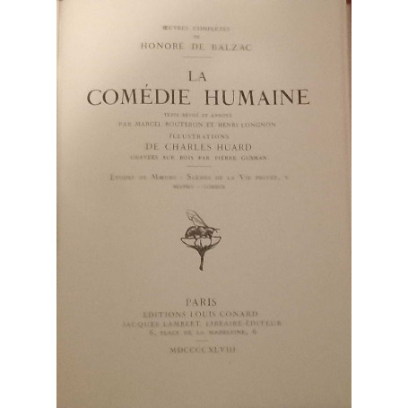 La Comèdie Humaine. Vol. V.