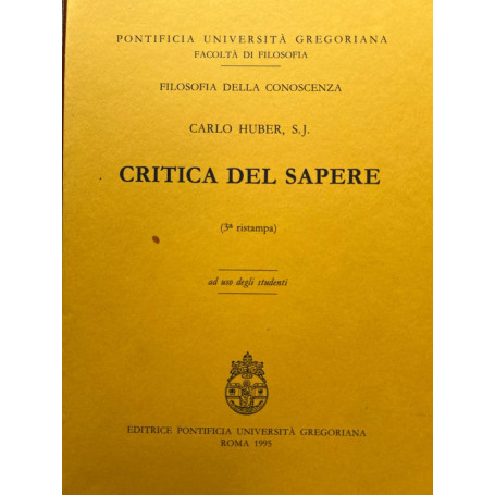 Critica del sapere