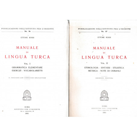 Manuale di lingua turca due volumi.