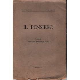 Il pensiero. Vol. VIII n° 1-2 Gen.-Ago. 1963