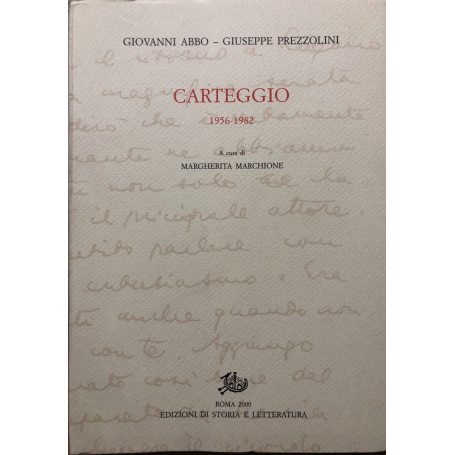 Carteggio 1956-1982