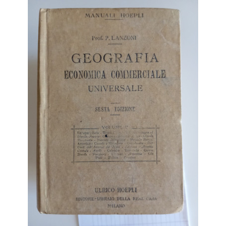 Geografia economica commerciale