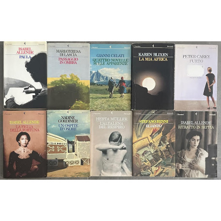 Lotto di 10 libri della Collana "I Narratori/Feltrinelli". Vedi descrizione