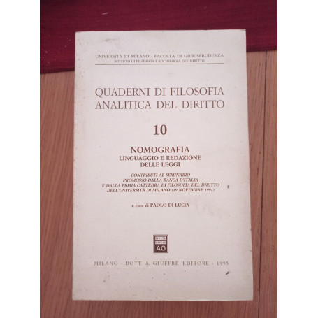 Quaderni di filosofia analitica del diritto 10