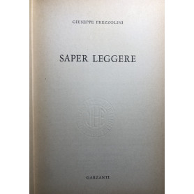 Saper leggere.