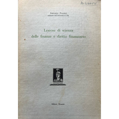 Lezioni di scienza delle finanze e diritto finanziario