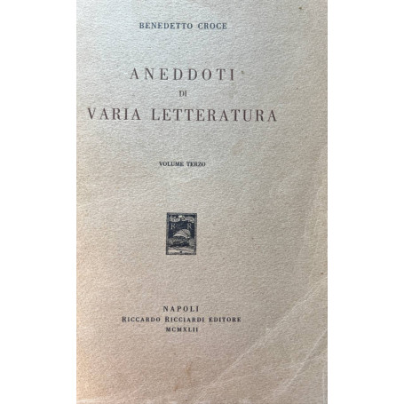 Aneddoti di varia letteratura. Volume terzo