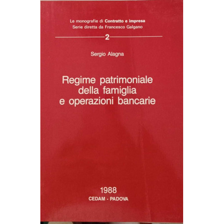 Regime patrimoniale della famiglia e operazioni bancarie.