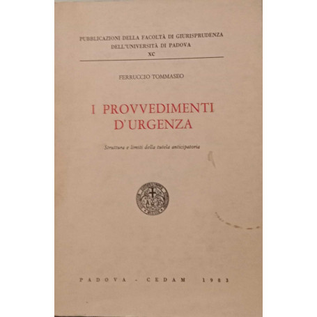 I provvedimenti d'urgenza. Struttura e limiti della tutela anticipatoria.