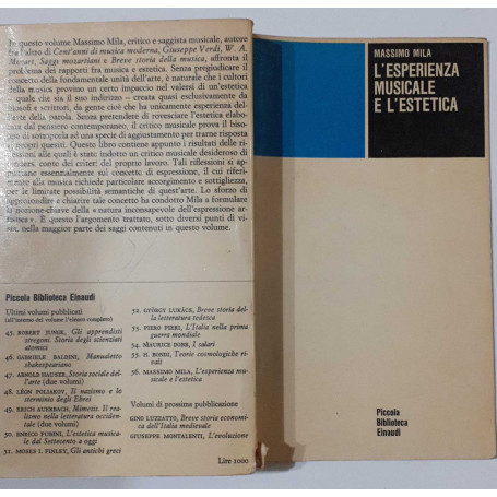 L'Esperienza musicale e l'estetica