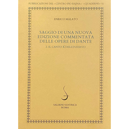 Saggio di una nuova edizione commentata delle opere di Dante. 2. Il canto X dell'Inferno
