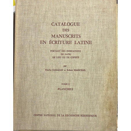 Catalogue des manuscrits en écriture latine T3