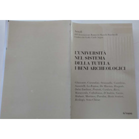 L'università nel sistema della tutela. I beni archeologici