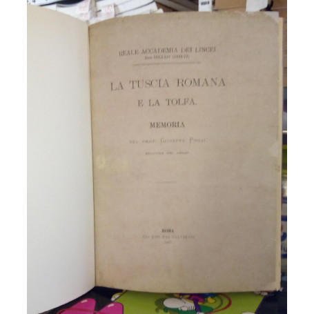 La Tuscia romana e la Tolfa. Memoria.