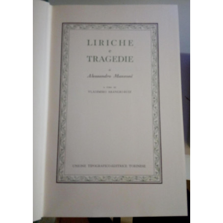Liriche e tragedie.