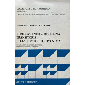 Il recesso nella disciplina transitoria della l. 27 luglio 1978 n. 392