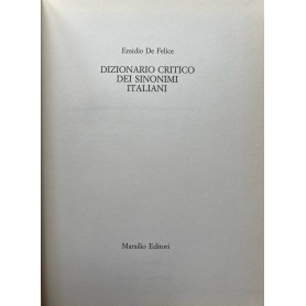 Dizionario critico dei sinonimi italiani