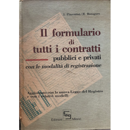 Il formulario di tutti i contratti pubblici e privati.