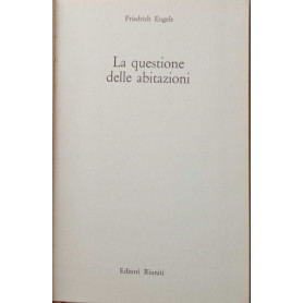 La questione delle abitazioni.Librisaggi La questione delle abitazioni.Librisaggi