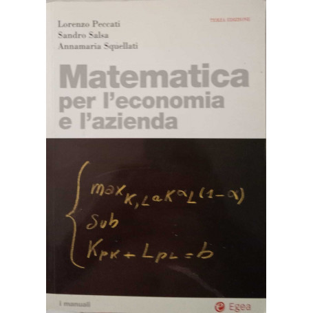 Matematica per l'economia e l'azienda.