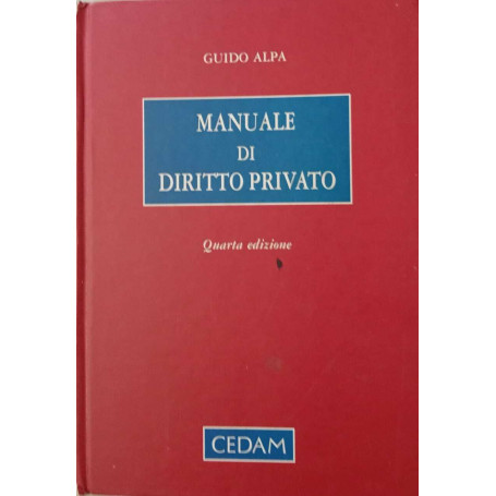 Manuale di diritto privato. Quarta edizione.