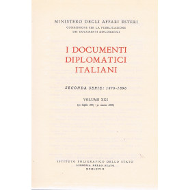 I documenti diplomatici italiani. Seconda serie: 1870-1896. Volume XXI (31 luglio 1887 - 31 marzo 1888)