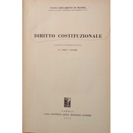 Diritto costituzionale.
