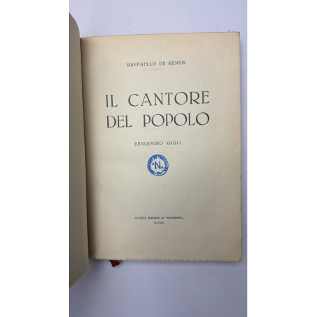 Il cantore del popolo Beniamino Gigli