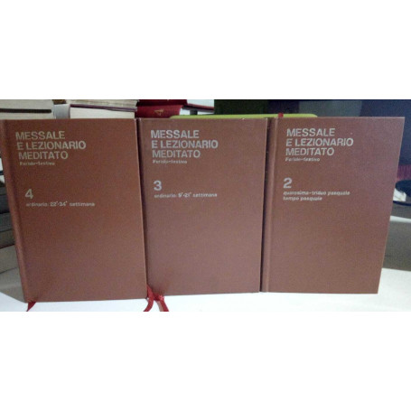 Messale e Lezionario meditato. Feriale-festivo. Tre volumi n. 2/3/4. Opera incompleta manca 1° volume.