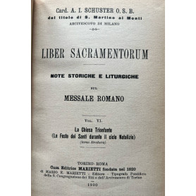 Liber Sacramentorum. Note storiche e liturgiche sul messale romano. Volume VILibrisaggi