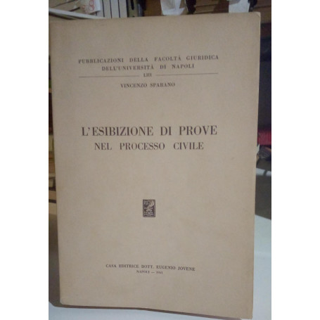 L'esibizione di prove nel processo civile.