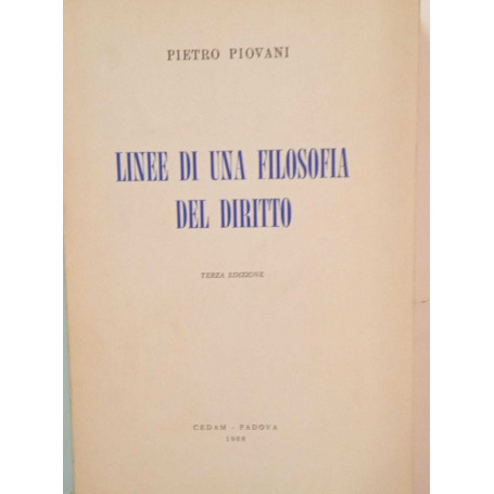 Linee di una filosofiia del diritto