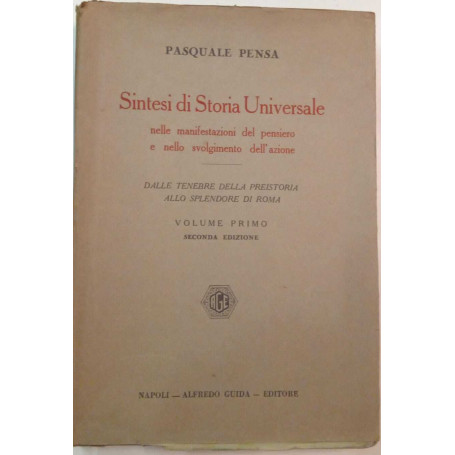 Sintesi di Storia universale (volume primo)