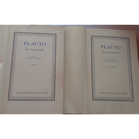 Plauto. Le commedie. Volume I.II