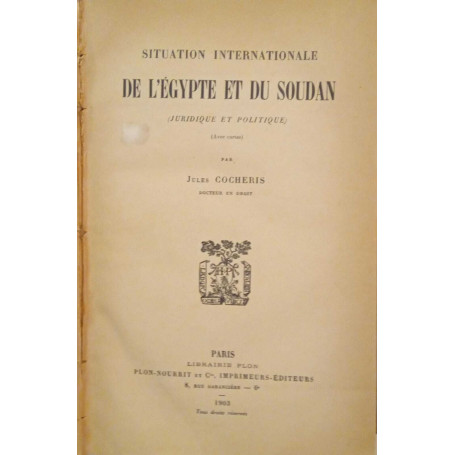 Situation internationale de l'Egypte et du Soudan