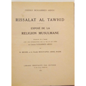 Rissalat Al Tawhid exposé de la religion musulmane